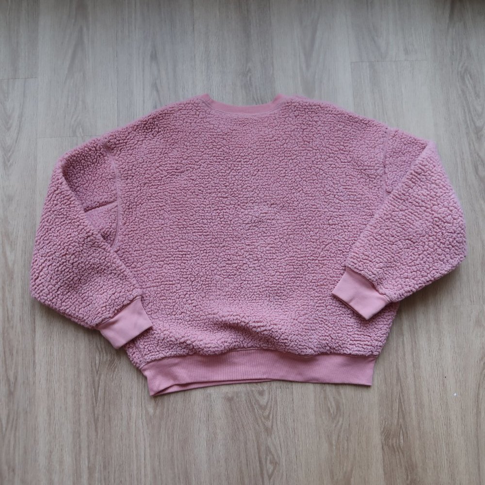 Victoria's Secret Pink Oversized Sherpa Pullover Crewneck Sweatshirt - Picture 3 of 7